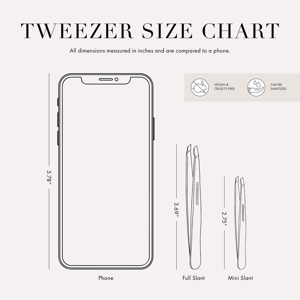 Tweezerman point tip close-up showing sharp tip for extracting single hairs