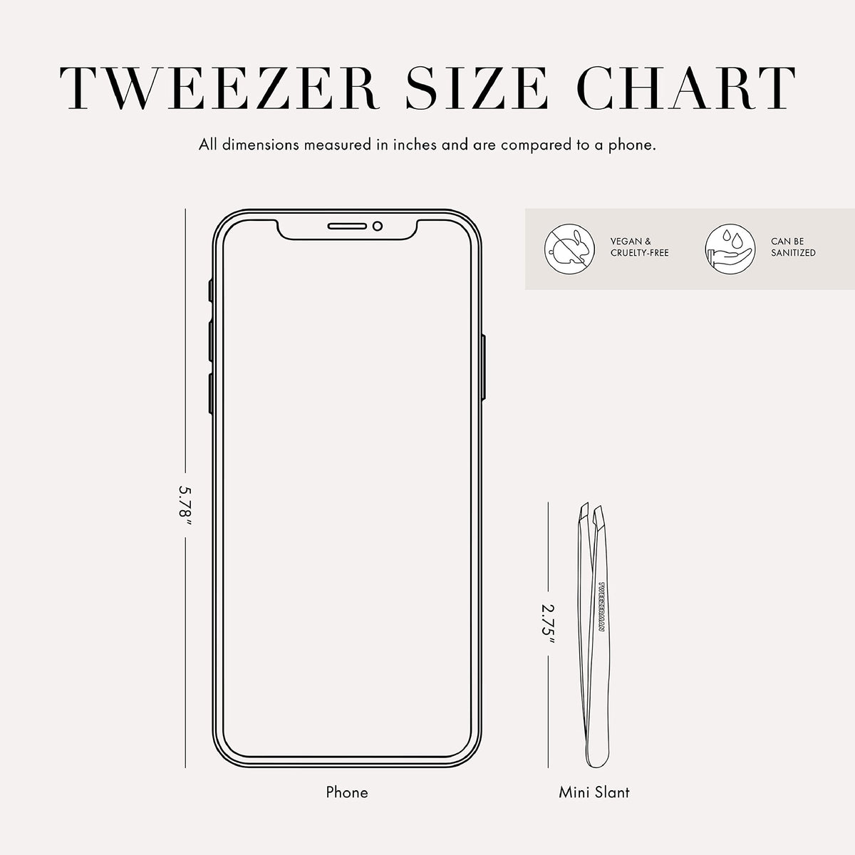 Tweezerman close-up of hand-filed slanted tip showing aligned edges for precise grip