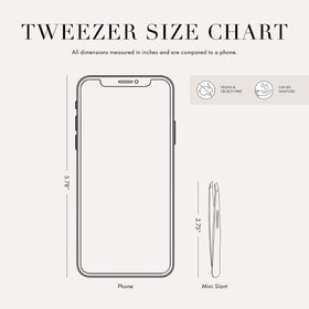 Tweezerman close-up of hand-filed slanted tip showing aligned edges for precise grip