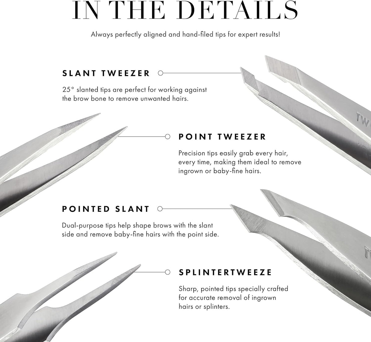 Tweezerman mini slant inside a travel pouch illustrating portability and convenient on-the-go grooming