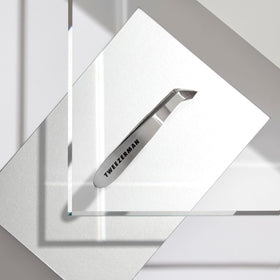 Tweezerman packaging and label showing brand authenticity and product info