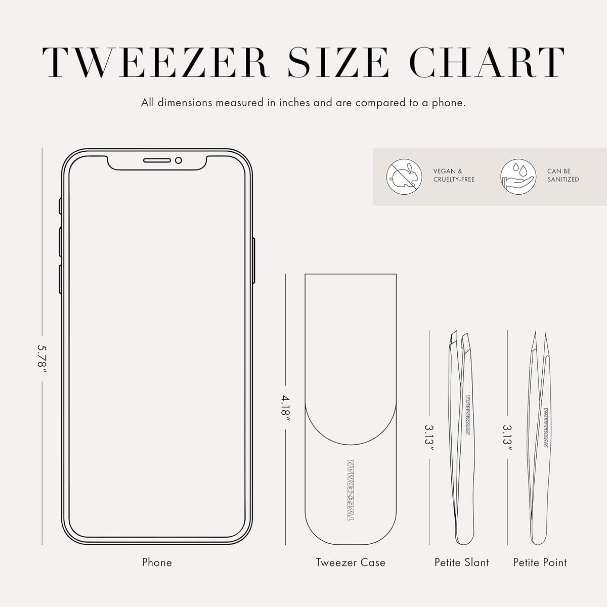 Tweezerman point tweezer tip closeup showing fine alignment for snag-free single-hair removal