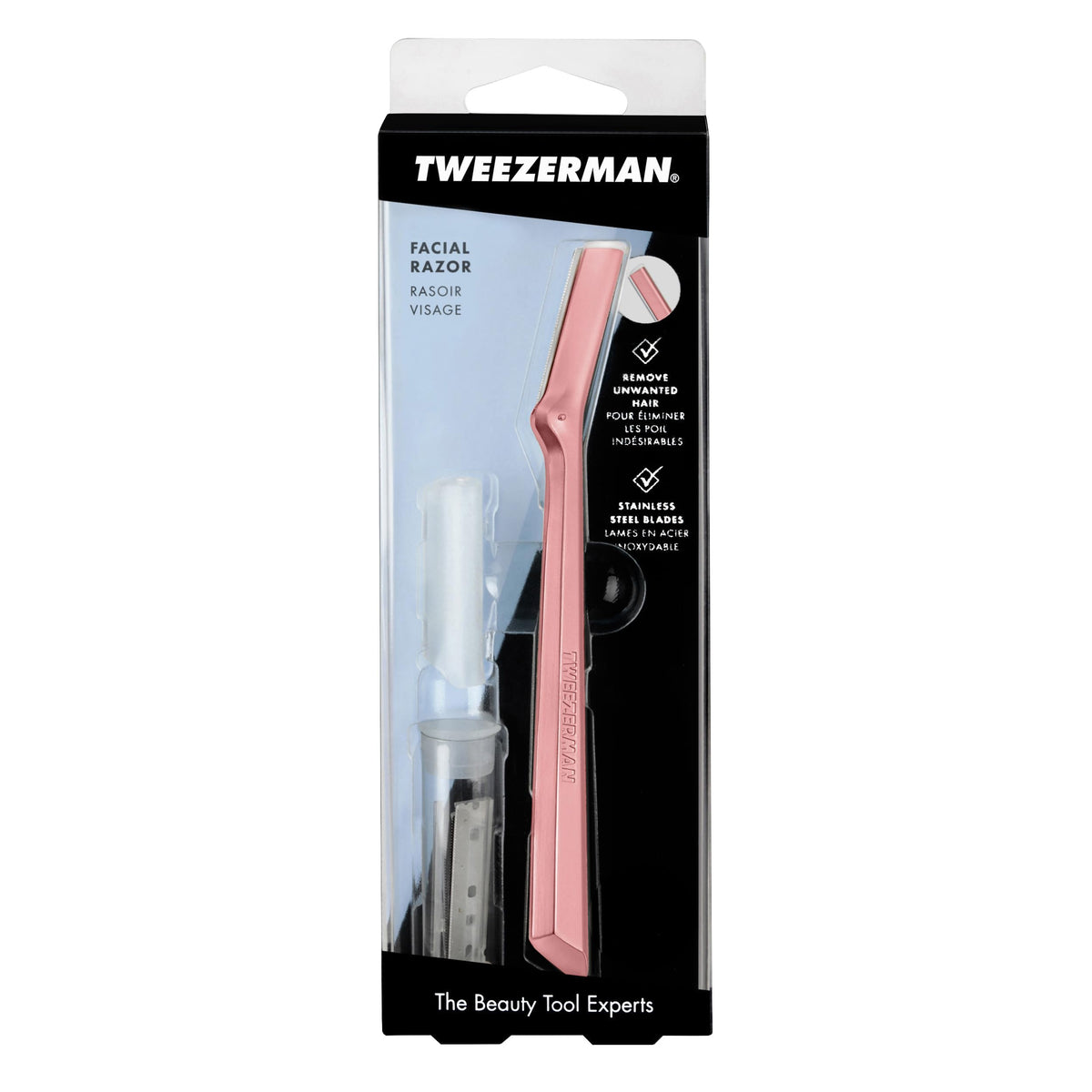 Tweezerman tea rose finish detail highlighting premium texture and color