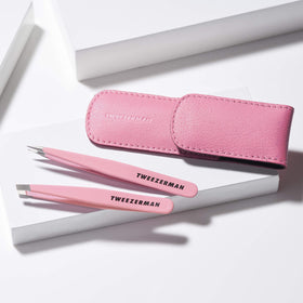 Tweezerman tea rose with protective pouch keeps tips clean and travel-ready