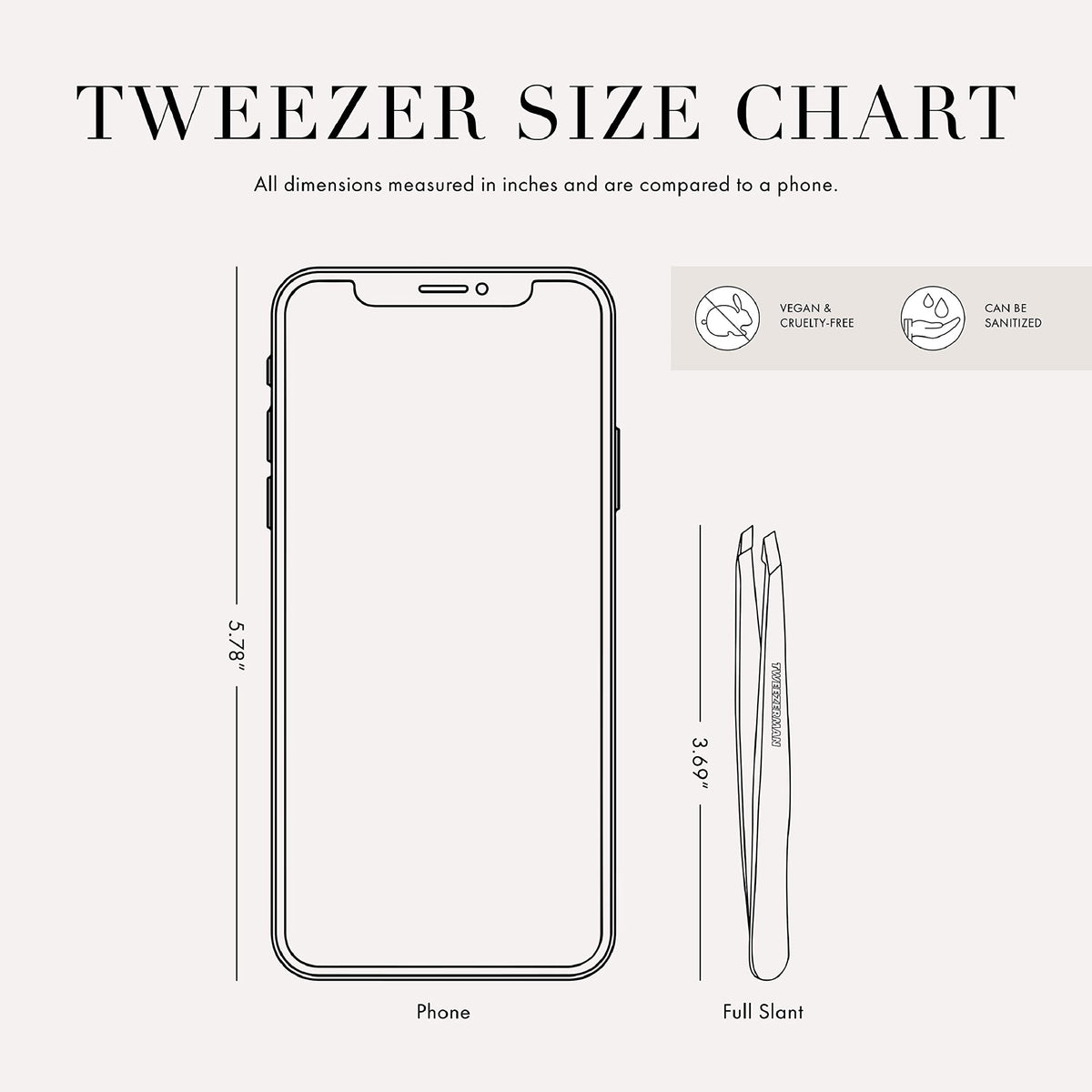 Tweezerman tweezer held in hand demonstrating comfortable precise use