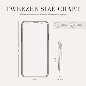 Tweezerman tweezer held in hand demonstrating comfortable precise use