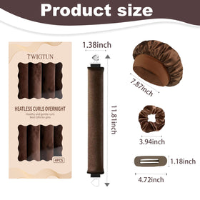 TWIGTUN satin cap on pillow protecting hair and reducing friction for frizz control