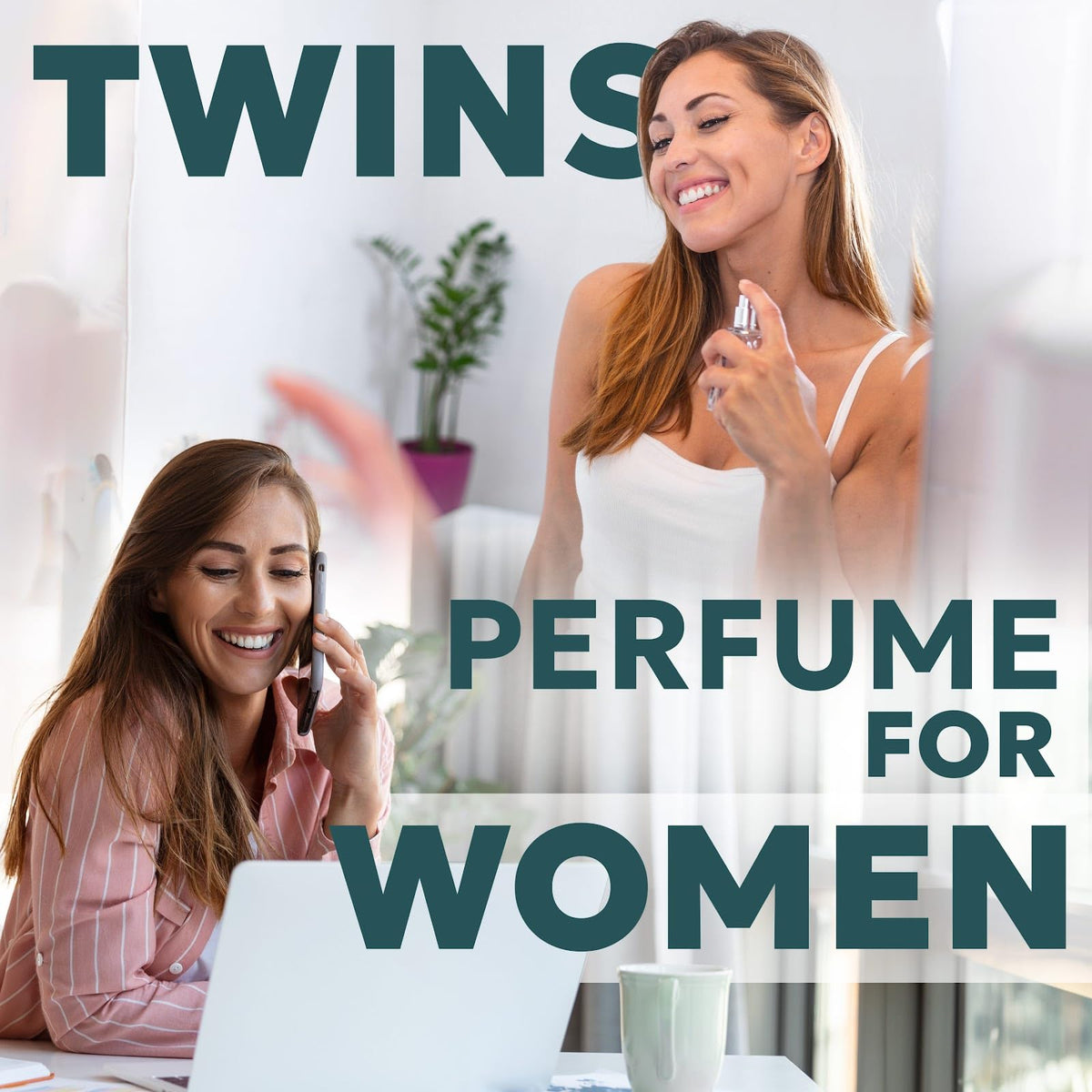 TWINS PARFUM spray nozzle close-up demonstrating easy application