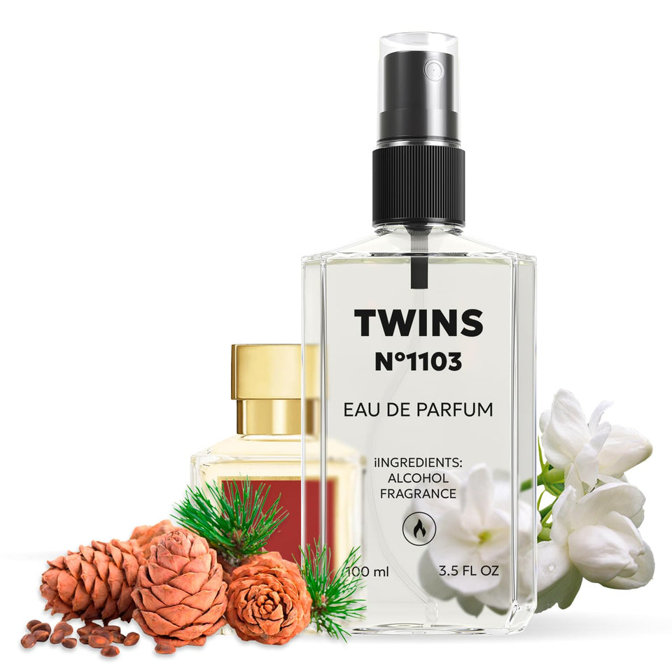 TWINS PARFUM front bottle view showing design and clear scent identity benefit
