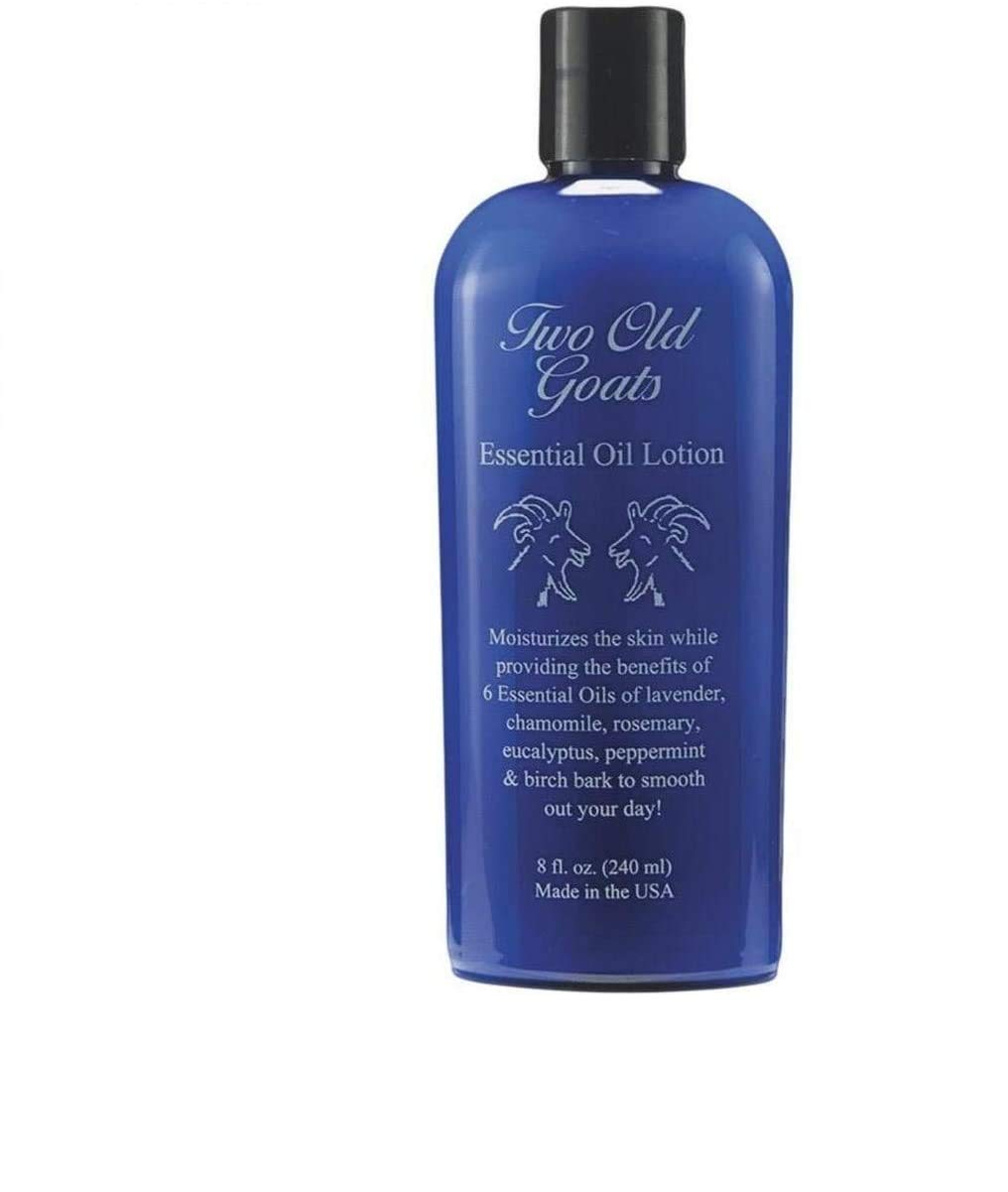 Two Old Goats lotion front packaging showing label and benefits