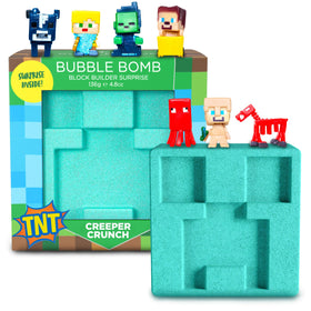 Two Sisters Creeper front packaging shows block-shaped bath bomb and branding, promising playful surprise