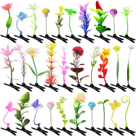 Twpribarn front packaging showing 30 mixed plant hair clips, bright gift-ready set