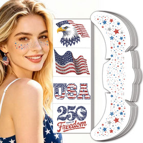 Tyalfrich front packaging showing 250th patriotic designs and glitter accents