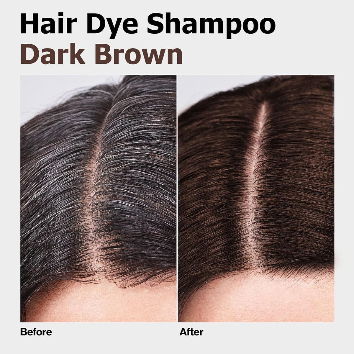 TYAYW applying dye shampoo to dry hair for quick at-home use