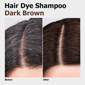 TYAYW applying dye shampoo to dry hair for quick at-home use