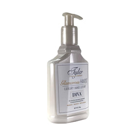 TYLER CANDLE COMPANY Diva lotion in hand application, quick absorption benefit