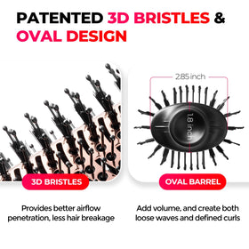 TYMO 360° vent underside view illustrating faster drying performance and surround airflow