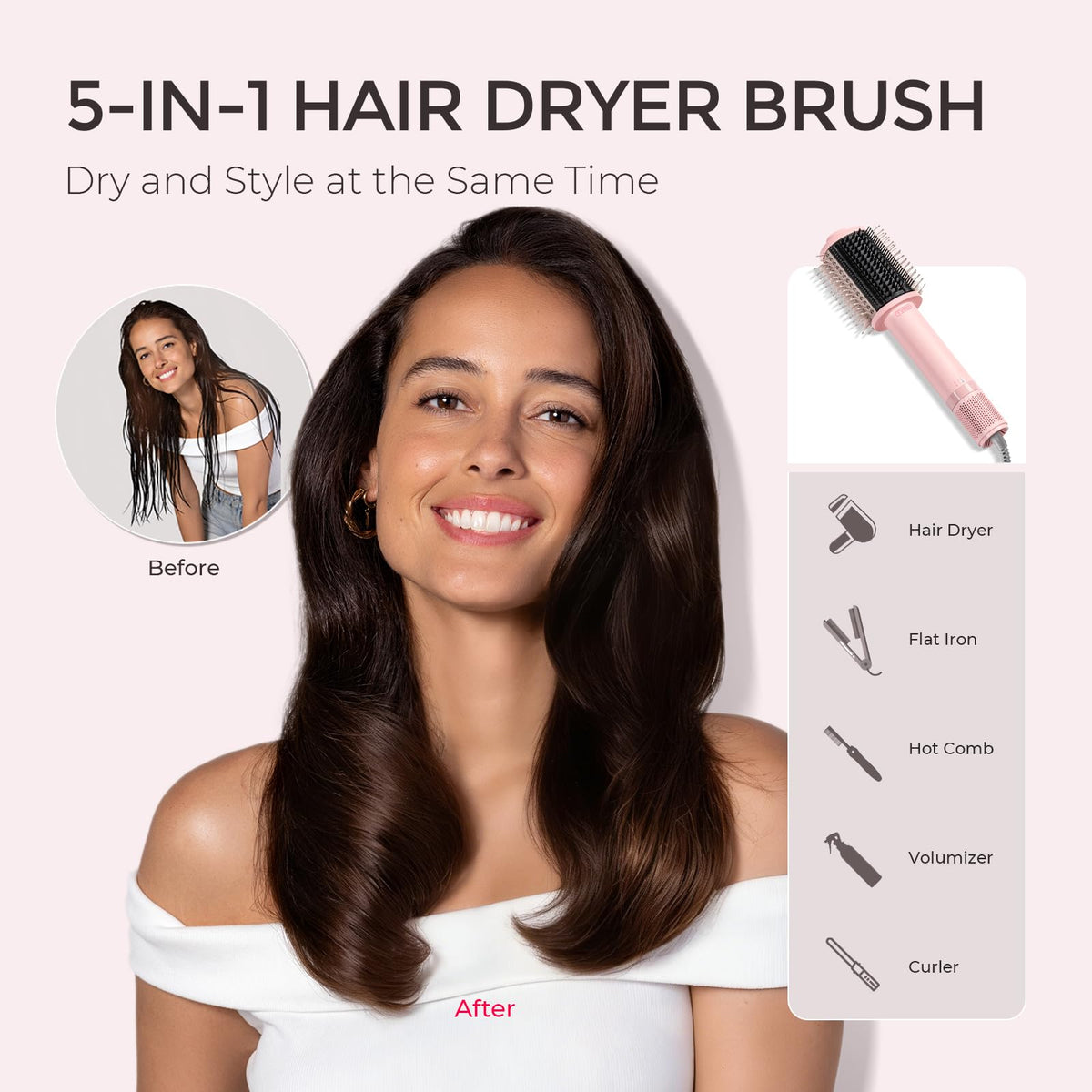 TYMO 4.0 used to wrap hair for soft curls demonstrating curl versatility
