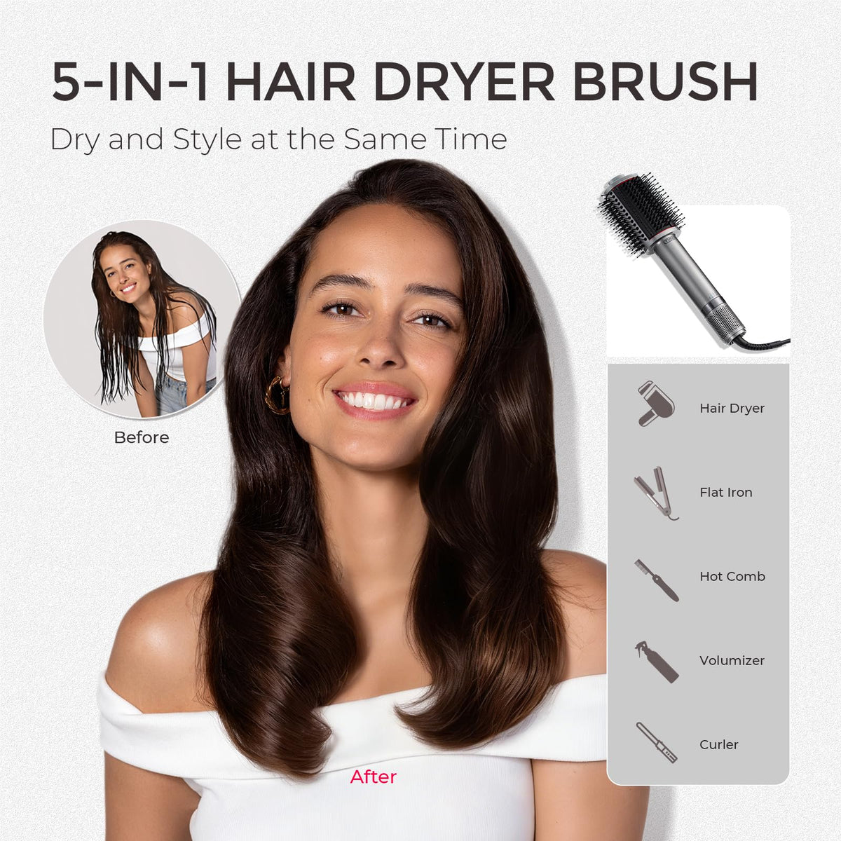 TYMO 4.0 creating bouncy curls demonstrating multi-style versatility