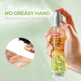 TYMO close-up nozzle detail, highlights precision spray for mess-free use