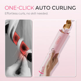 TYMO CURLPRO barrel closeup highlighting T-GLOSS tourmaline ceramic for smooth shine