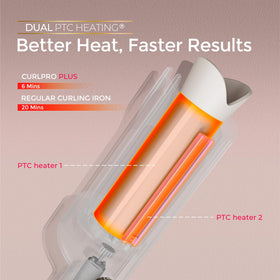 TYMO CurlPro Plus in hand to show size and long-barrel scaling benefit