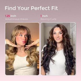 TYMO CurlPro Plus in use on long hair creating defined, glossy curls quickly