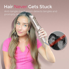 TYMO CurlPro Plus on vanity styled with curls to show salon-quality results