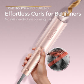 TYMO CurlPro Plus long barrel close-up highlighting ceramic T-GLOSS coating for shiny results