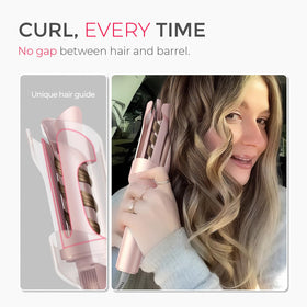 TYMO CURLPRO slot and hair guide detail ensuring consistent curl wrapping