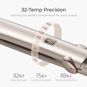 TYMO straightening hair section to demonstrate smooth, snag-free results