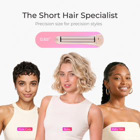 TYMO mini flat iron open plates closeup showing smooth ceramic surface benefit