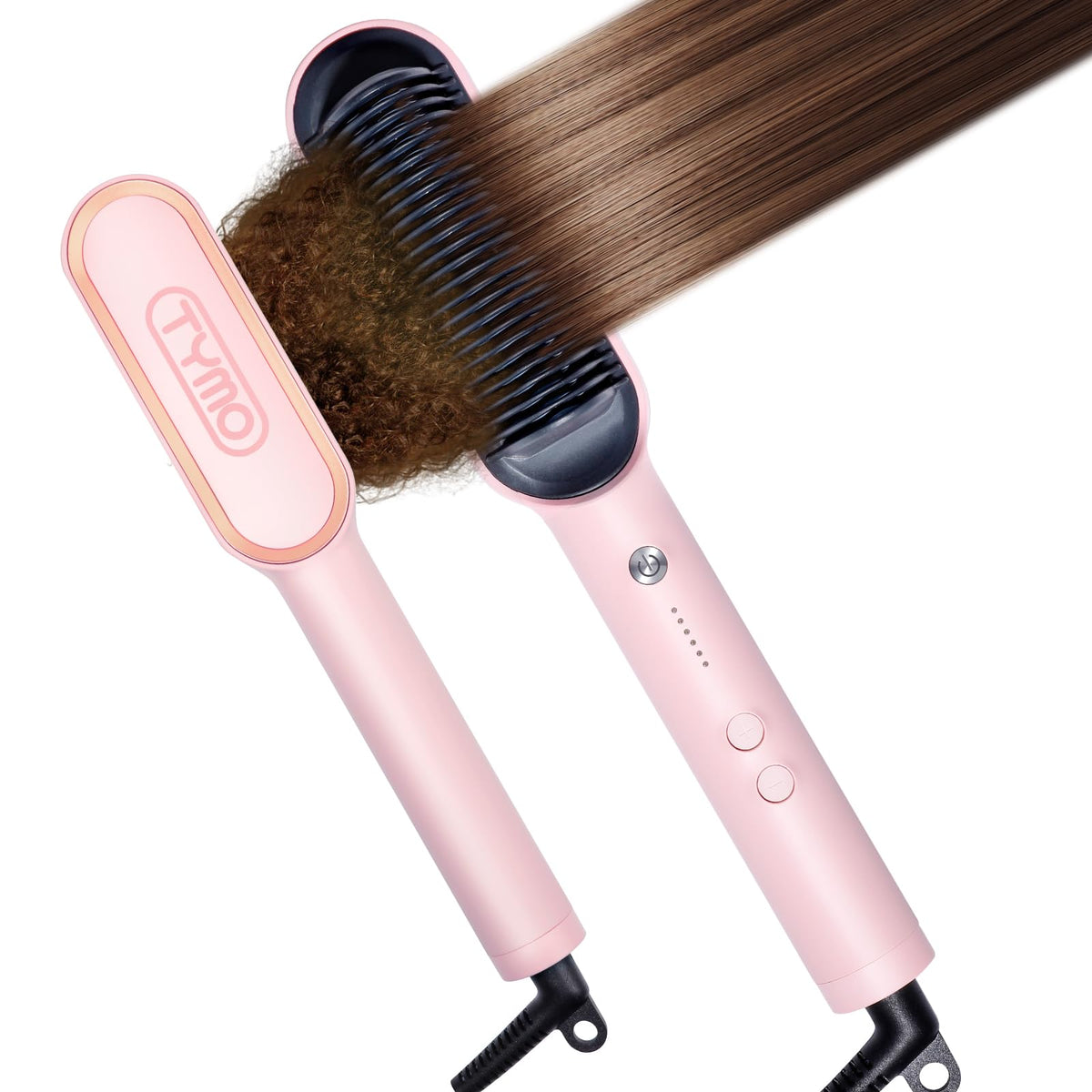 TYMO ring front view in sakura pink showing compact design and quick styling benefit
