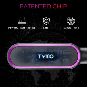 TYMO Ring digital display and controls showing five heat settings for precise temperature
