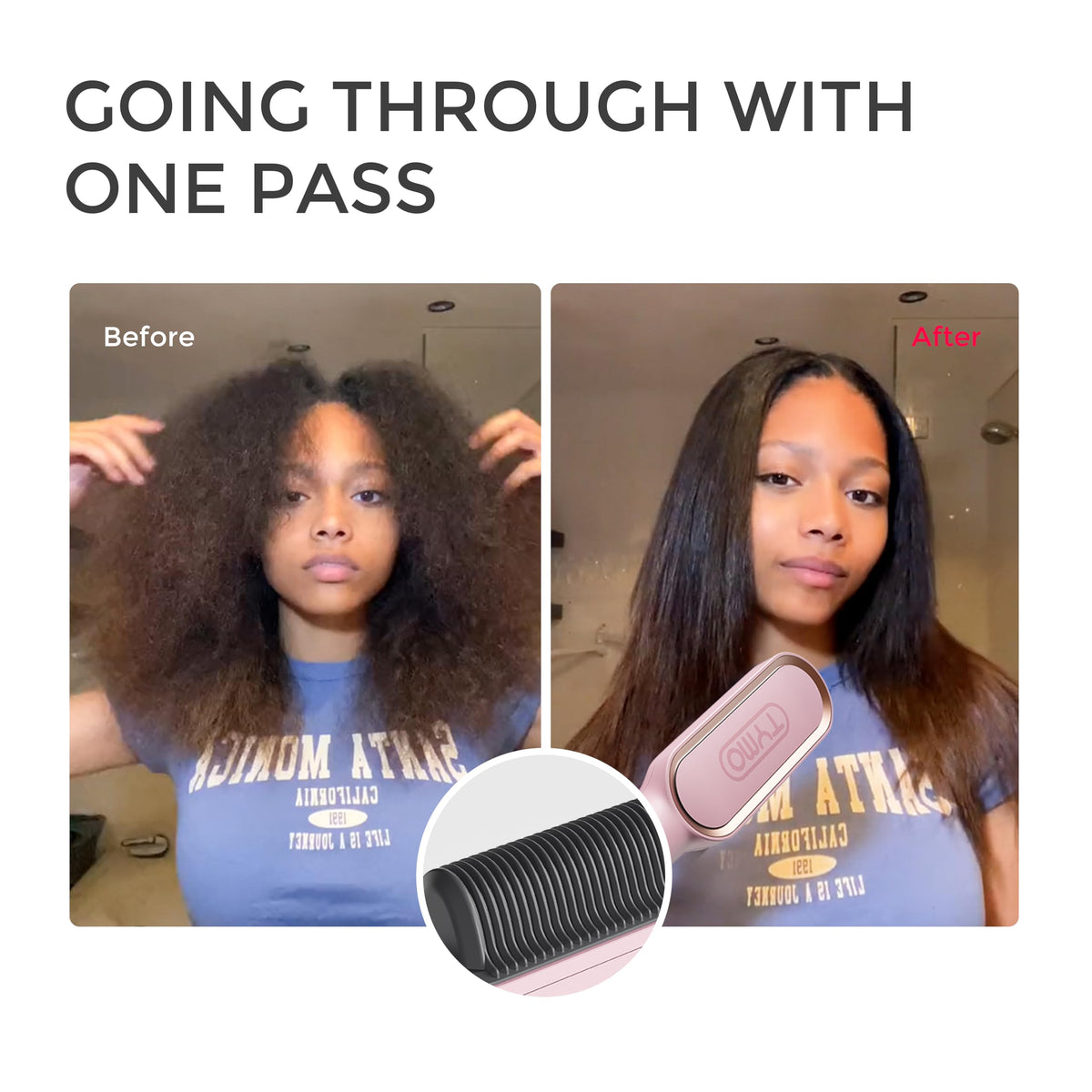TYMO ring in a morning routine setting delivering quick frizz-free results