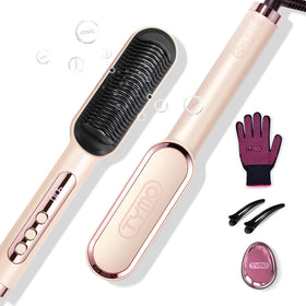 TYMO Ring Plus front view in gold blush showing sleek design and fast styling benefit