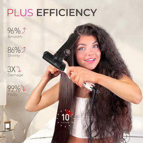 TYMO Ring Plus LED display showing temperature settings for precise styling control