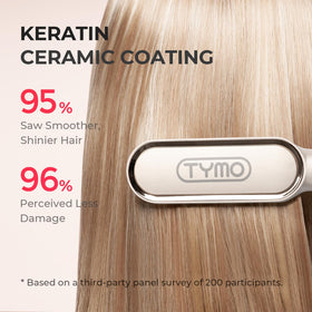 TYMO side profile showing V-shape flame-retardant frame for anti-scald protection