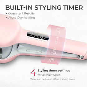 TYMO ROVY clamp detail emphasizing insulated design to prevent burns during styling