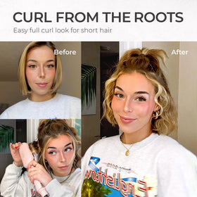 TYMO ROVY placed on bathroom vanity in lifestyle scene showing salon results at home
