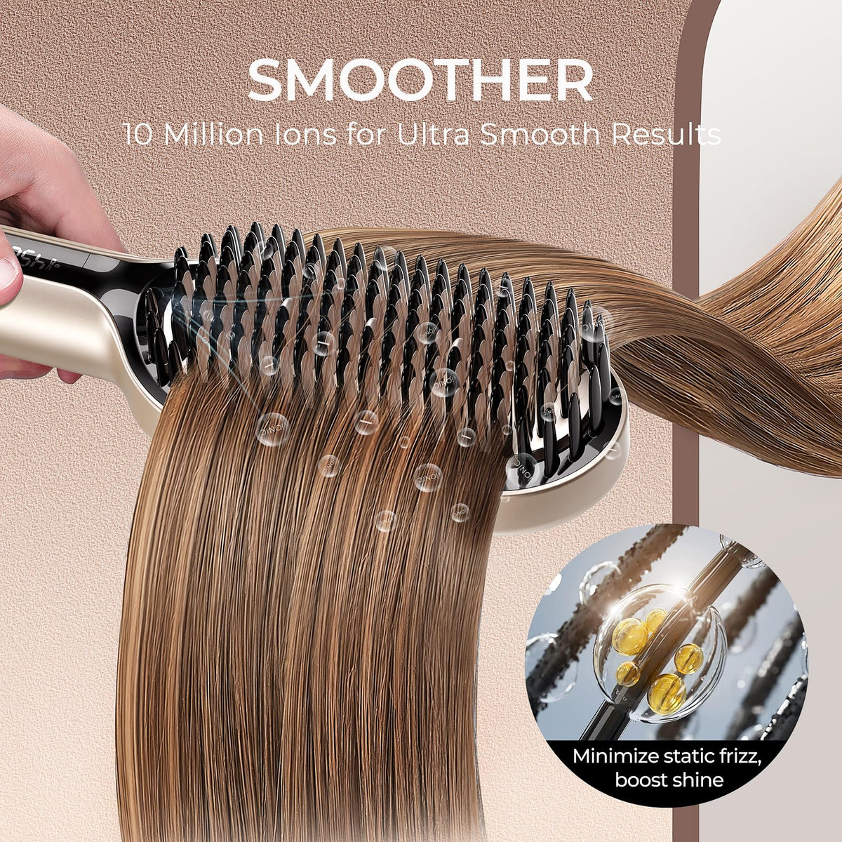 TYMO side profile highlighting cool-touch tips and anti-scald comfort benefit