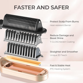 TYMO included insulated gloves, comb, and bobby pins for safe convenient styling