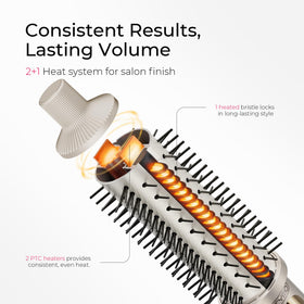 TYMO STYLUX PRO bristle detail with staggered teeth for secure sectioning