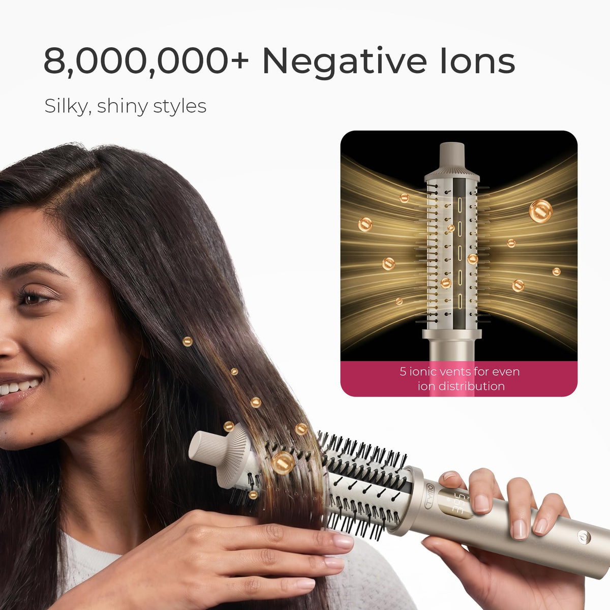 TYMO STYLUX PRO ceramic barrel closeup for even heat and smooth finish