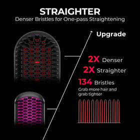 TYMO tourmaline ceramic bristles detail for even heat and reduced frizz