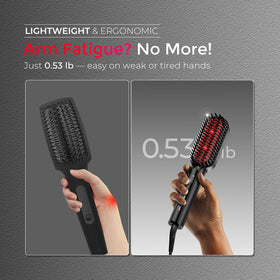 TYMO close-up of wave-design bristles showing increased heat coverage for faster styling