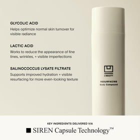 U Beauty label detail with ingredient callouts for transparent formulation benefits