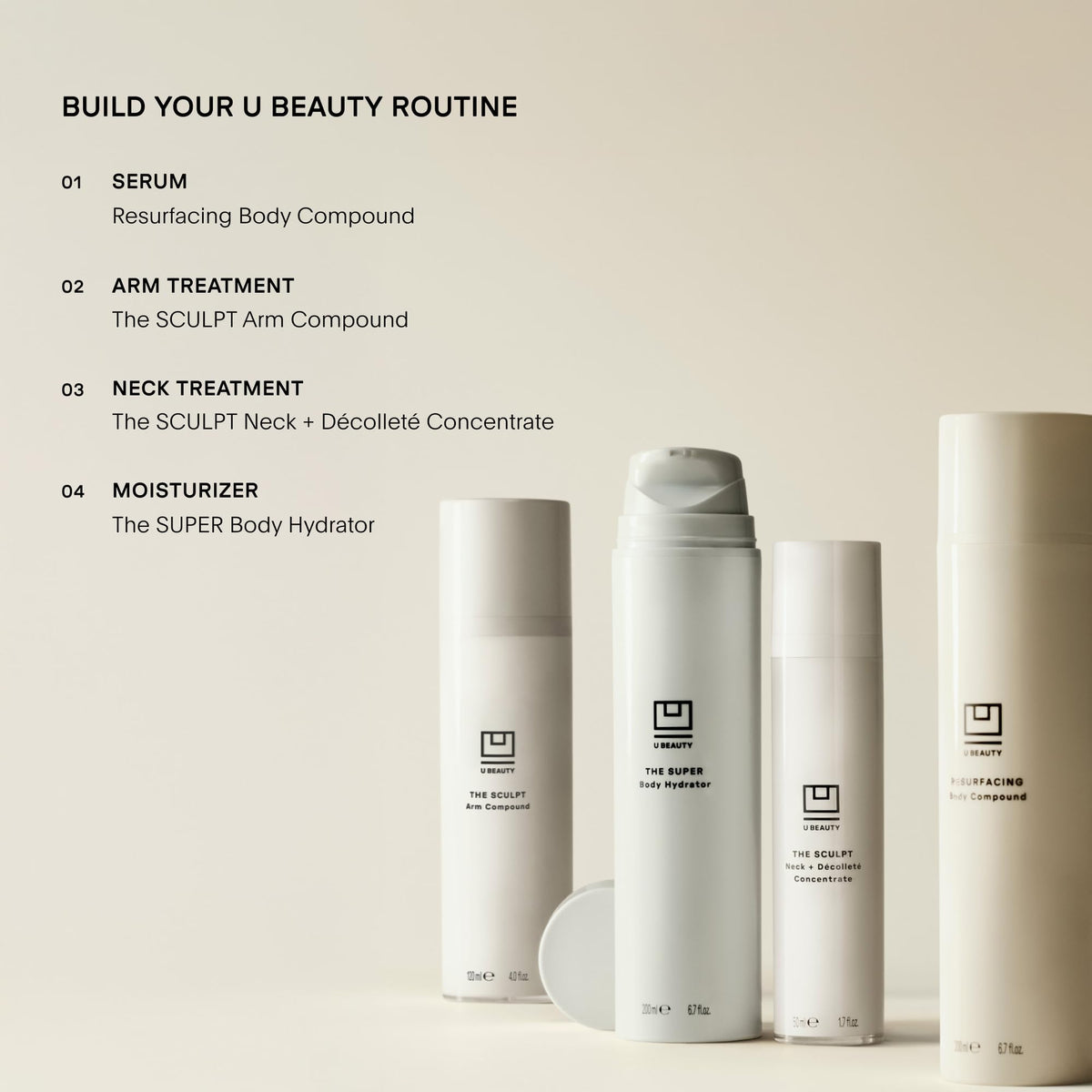 U Beauty SCULPT on bathroom shelf in lifestyle scene implying daily routine benefit