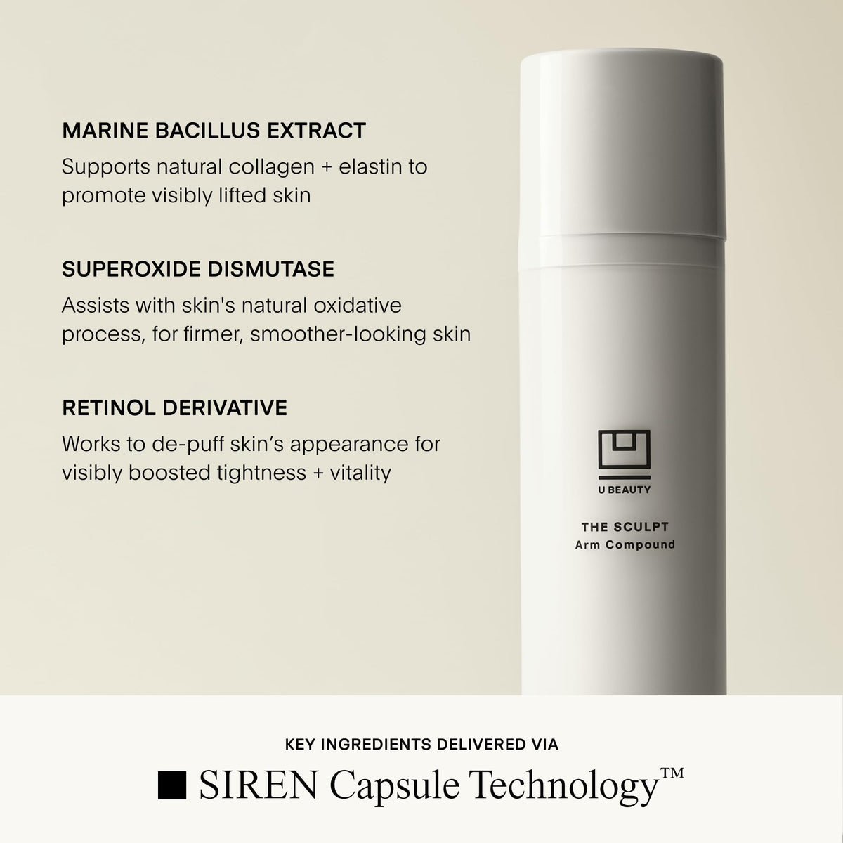 U Beauty SCULPT next to a ruler highlighting the 120ml size for easy reference