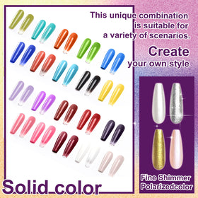 U-Shinein open palette top view revealing 24 vivid gel shades for creative blends